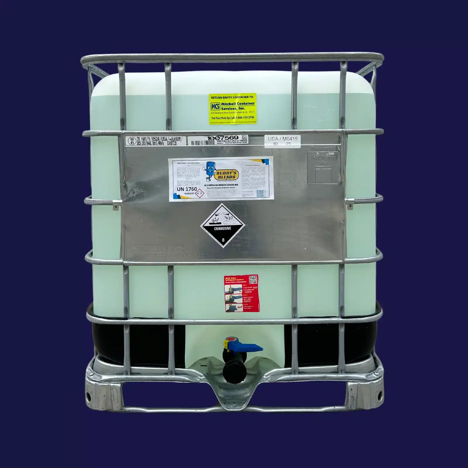 Tote Tank of Buddy's Blends Aluminum Brightener HD