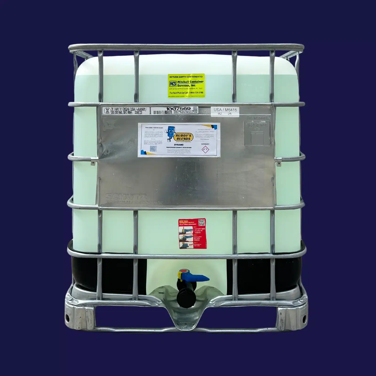 Tote Tank of Buddy's Blends Dynamo Biodegradable Concrete Remover