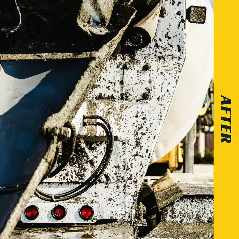 After using Buddy's Blends Ready Clean Ready Mix Concrete Truck Cleaner