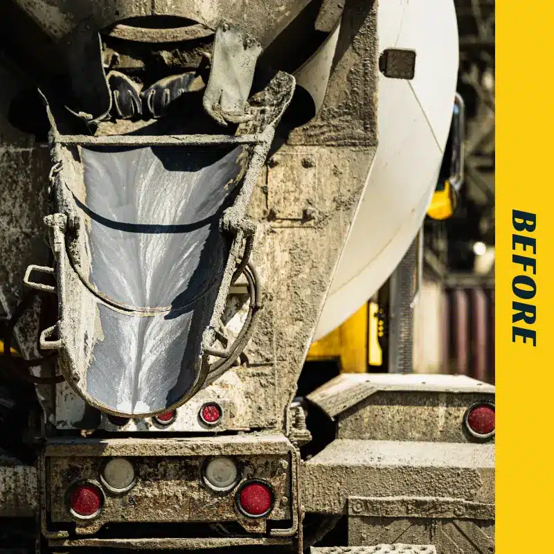 Before using Buddy's Blends Ready Clean Ready Mix Concrete Truck Cleaner