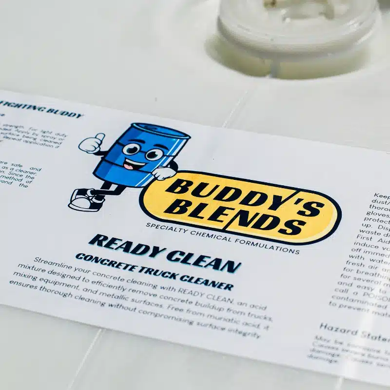 Buddy's Blends Ready Clean Ready Mix Concrete Truck Cleaner in a Natural Drum - top