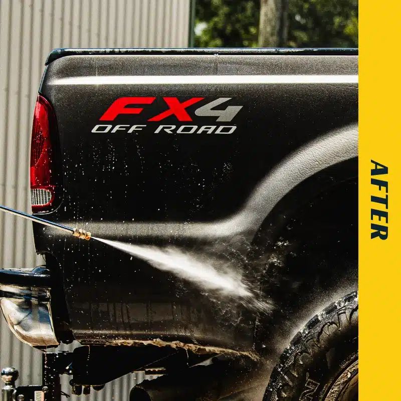 After using Buddy's Blends SUPERBLUE truck fleet cleaner on a truck