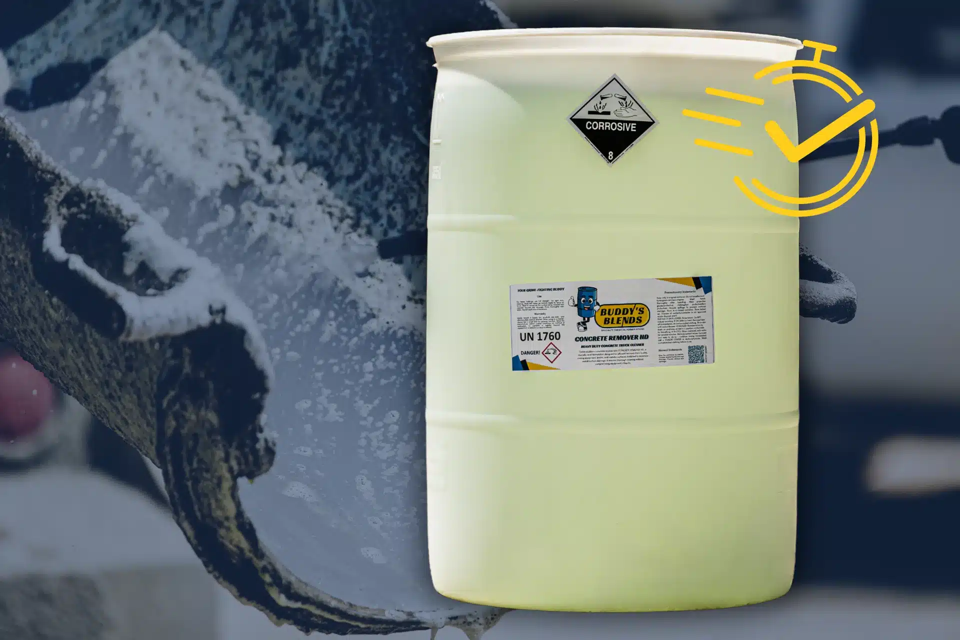 Buddy's Blends CONCRETE REMOVER HD muriatic acid concrete truck cleaner